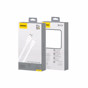 "Dudao L2sL" USB-A - "Lightning 6A" kabelis 1,2 m - baltas