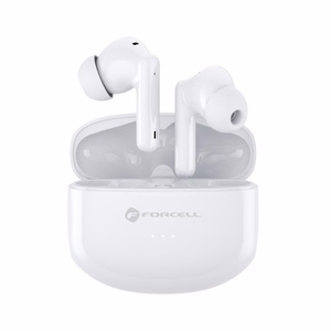 FORCELL F-AUDIO Clear Sound belaidės ausinės Bluetooth TWS baltos