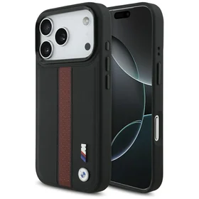 BMW M Perforuotas juostelės logotipas MagSafe dėklas telefonui iPhone 17 Pro - raudonas
