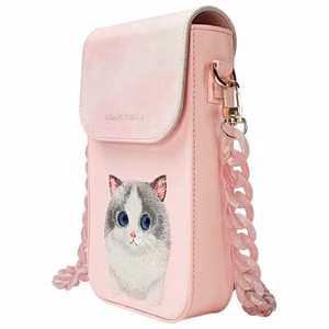 NIMMY набор 3 в 1 чехол для телефона + кошелёк + чехол для GPS BIG EYED PET 2.0 Cat розовый