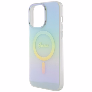 Guess IML Iridescent Magnetinis dėklas telefonui iPhone 15 Pro - turkio