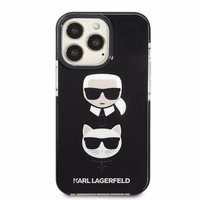 Karl Lagerfeld Karl&Choupette Head dėklas iPhone 13 Pro Max - juodas
