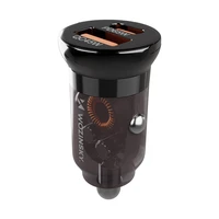 Wozinsky 65W automobilinis įkroviklis USB-C PD 65W / USB-A 45W QC 3.0 - juodas