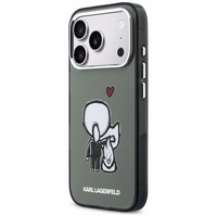 Karl Lagerfeld Karl & Choupette Back MagSafe Dėklas for iPhone 17 Pro - juodas