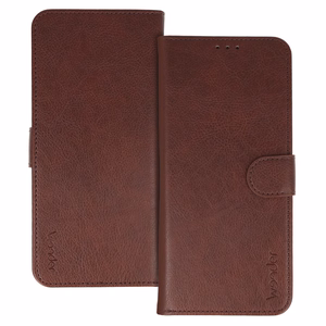 Wonder Common universalus knyginis dėklas (XXL) Samsung S25 Ultra/S24 Ultra/M35/M23/A16 5G/Xiaomi Redmi 14C rudas