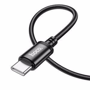 Kabelis USB-C į USB-C Hoco 3A 60W 3 m X91 juodas