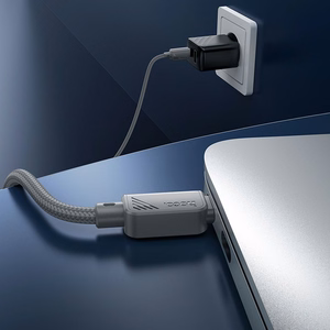 Kabelis USB-C į USB-C Hoco 3A 60W 1 m X113 pilkas