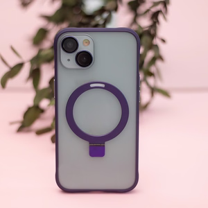 Mag Ring dėklas telefonui iPhone 14 6,1" violetinis
