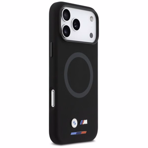 BMW M Silicon Logo MagSafe deklas iPhone 17 Pro Max - juodas