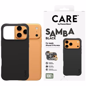 CARE by PanzerGlass Madingas Samba Magnetinis dėklas telefonui iPhone 17 Pro Max - Juodas