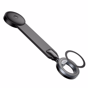 HOCO magnetinis automobilio laikiklis centrinei konsolei suderinamas su MagSafe H71 juodas metalinis pilkas