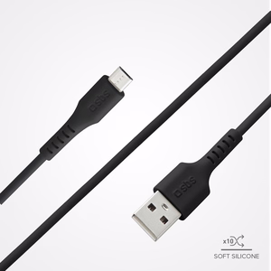 SBS LTHL200 USB-A - Micro-USB kabelis 1 m - juodas