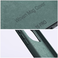 WOVEN MAG COVER dėklas telefonui suderinamas su MagSafe IPHONE 14 Pro Max žalias
