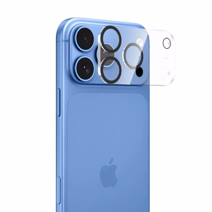 Skaidri grūdinto stiklo kameros apsauga „Tech-Protect Cam Fit+“, skirta „Apple iPhone 18 Pro“