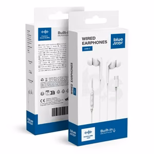 Blue Star M15C USB-C (DAC) laidinės ausinės, 1,2 m, baltos
