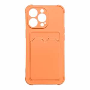 Card Armor dėklas maišelis iPhone 11 Pro kortelės piniginė silikoninis šarvas oro pagalvė - oranžinė