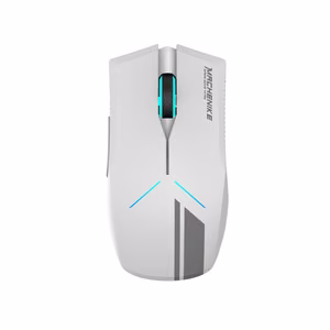 Machenike M721 Wireless Gaming Mouse 10000 DPI with RGB Backlight - White