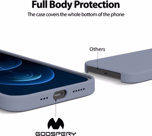 Mercury Pure MagSafe silikoninis dėklas, skirtas Samsung Galaxy A37 5G, levandų pilkas