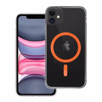 Drop Glue Colorful Ring Mag Cover oranžinis skirtas IPHONE 11