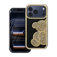 TEDDY BEAR dėklas telefonui IPHONE 17 Pro auksinis