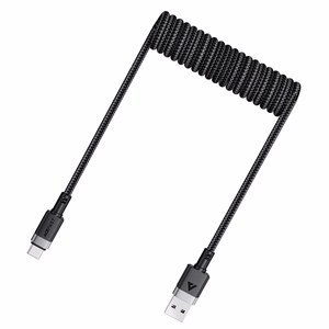 "Acefast C14-04" USB-A - USB-C kabelis Spring 480Mb/s 3A 1,2 m - juodas