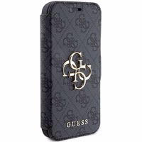 Guess 4G Metal Logo dėklas iPhone 15 Pro - pilkas