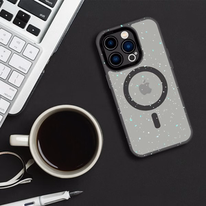 Tel Protect magnetinis Splash matinės tekstūros dėklas Iphone 15, juodas