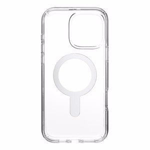 Speck Presidio Perfect-Clear dėklas su MagSafe ir ClickLock, skirtas iPhone 16 Pro Max, „Clear/Chrome“