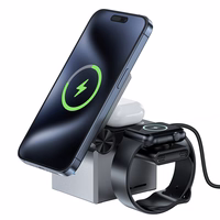 Acefast E18 Rubiko kubo 3 viename indukcinis įkroviklis - juodas