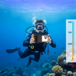 Tech-Protect IPX8 Pro Waterproof Phone Dėklas - oranžinis and juodas