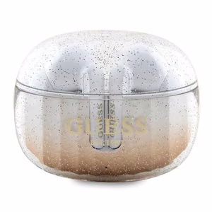Guess Glitter Gradient TWS Bluetooth наушники с зарядной станцией - золотой