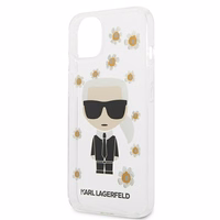 Karl Lagerfeld Flower Ikonik Karl dėklas telefonui iPhone 13 mini - skaidrus