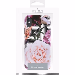 Чехол Puro Glam Geo Flowers Pink Peonies для iPhone XS Max