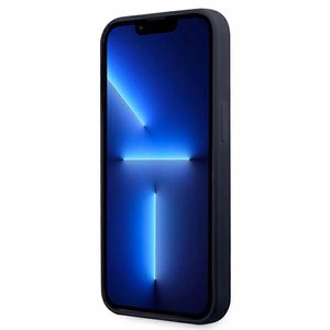 BMW Silicone Signature dėklas telefonui iPhone 13 Pro Max 6.7" - tamsiai mėlynas