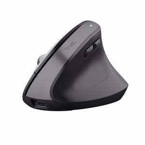 Belaidė pelė TRUST Bayo+ ergonominė juoda