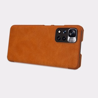 Nillkin Qin dėklas telefonui Xiaomi Redmi Note 11 Pro+ (Kinija) / Redmi Note 11 Pro (Kinija) / Mi11i HyperCharge apsauginis kameros dėklas su stovu rudas