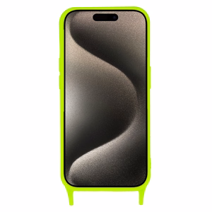 Silikoninis dėklas telefonui iPhone 14 Pro Max su dirželiu, dizaino 2 – žalias