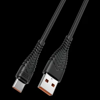 VEGER kabelis USB A į Type C 2,4A V104 1,2 m juodas