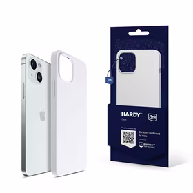 3mk Hardy Silikoninis Magnetinis dėklas iPhone 15 - balta ir sidabrinė