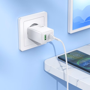 Įkroviklis Hoco N71 30W GaN USB-C/USB-A + USB-C to USB-C cable 1.0m baltas