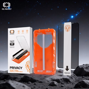 Tel Protect Dust-Free Easy Fit Privacy Titan grūdintas stiklas skirtas Iphone 16 Pro/17 juodas