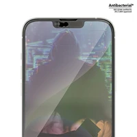 PanzerGlass itin platus antibakterinis apsauginis stiklas su kameros dangteliu ir pozicionieriumi iPhone 14 Plus / 13 Pro Max