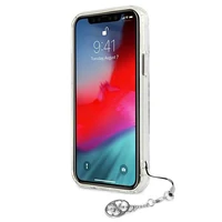 Guess GUHCP12LKS4GSI iPhone 12 Pro Max 6.7" Skaidrus kietas dėklas 4G Sidabriniai žavesiai kolekcija