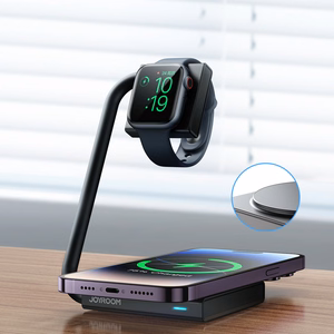 Беспроводное зарядное устройство Joyroom "JR-WQN05 2in1" чёрный 15W (для iPhone / Apple Watch)