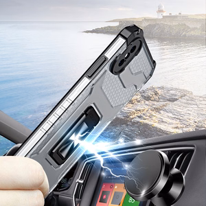Crystal Ring Case Kickstand tvirtas patvarus dėklas iPhone XS Max raudonas