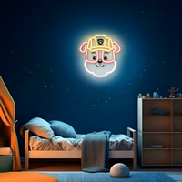 Hanging neon LED Paw Patrol on plexiglass - Rubble OW-130446