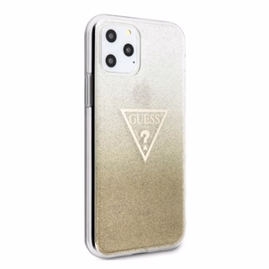Guess GUHCN65SGTLGO kietas dėklas iPhone 11 Pro Max Glitter Triangle – auksinis