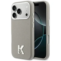 KARL LAGERFELD case for IPHONE 17 Pro compatible with MagSafe KLHMP17L5PGFKHGG (PU FW W/ KHead Logo) gray