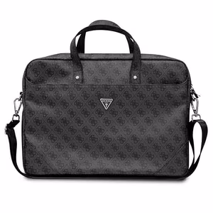 Guess Saffiano 4G Triangle Logo krepšys 16'' nešiojamam kompiuteriui - juodas