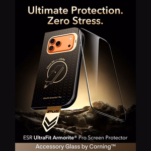 ESR UltraFit Armorite Pro grūdintas stiklas, skirtas iPhone 18 Pro Max / 17 Pro Max, juodas